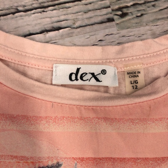 2/5$ Dex Girls T-Shirt Short Sleeve, Size L-XL - Picture 4 of 8